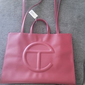 Telfar Large Oxblood Shopping Bag